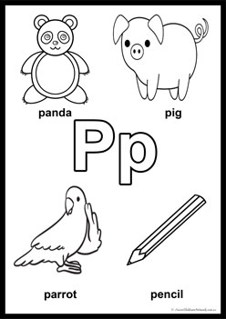 Alphabet colouring pages