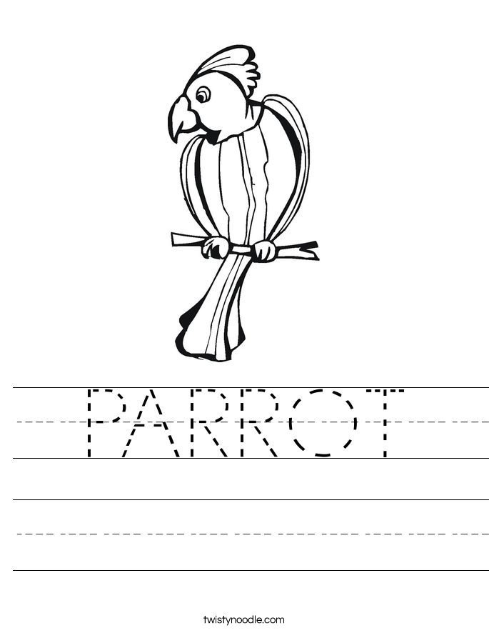 Parrot worksheet
