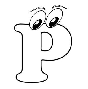 Letter p coloring pages for kids moldes de letras alfabeto estuches para lapices