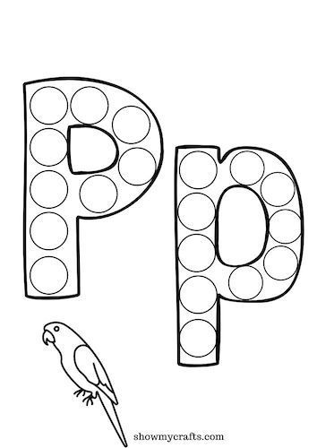 Printable alphabet dot painting worksheets