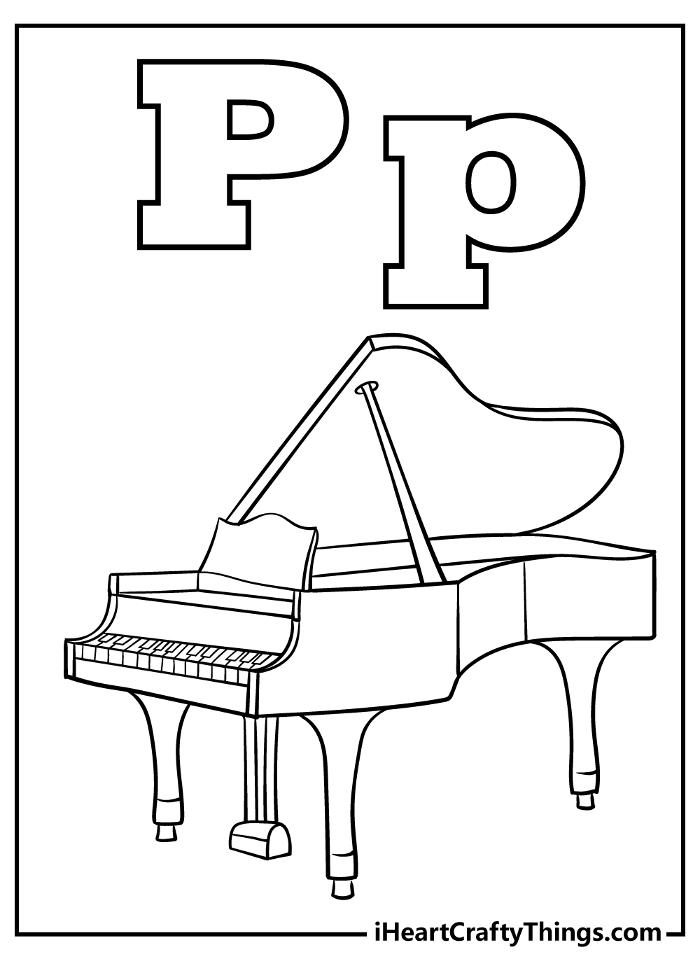 Letter p coloring pages free printables