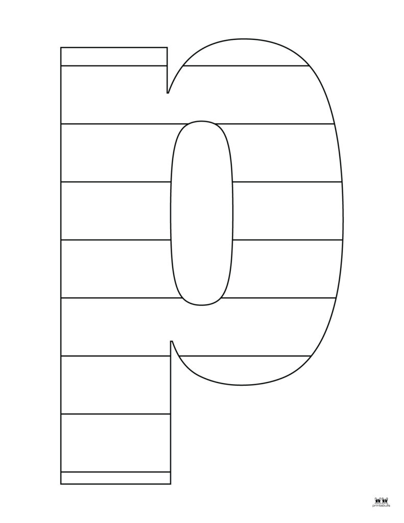 Letter p coloring pages