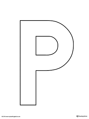 Uppercase letter p template printable
