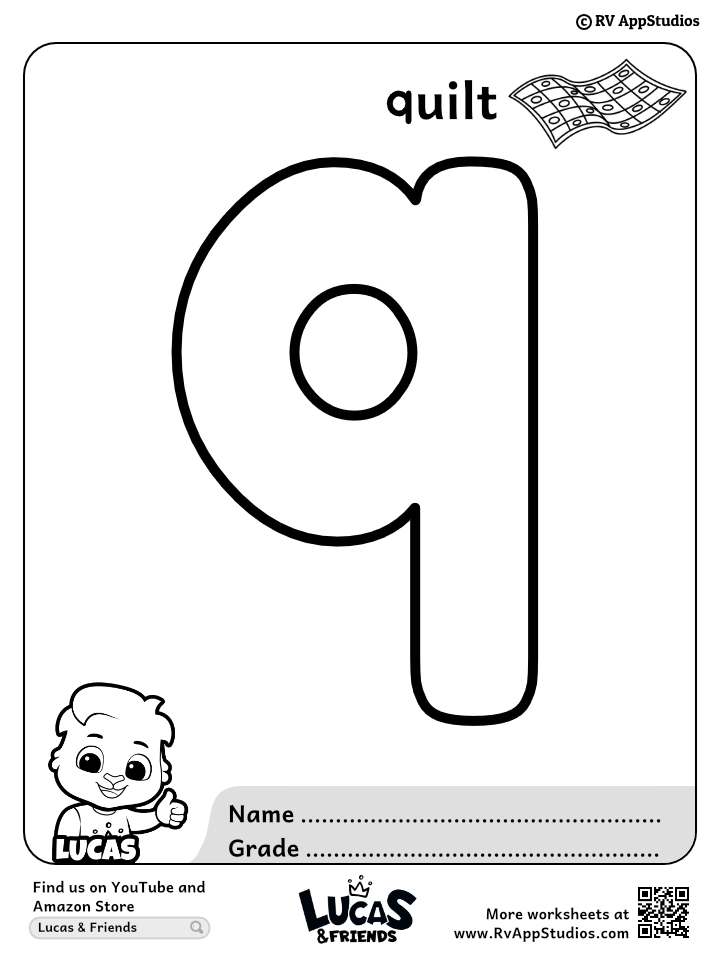 Alphabet q coloring pages