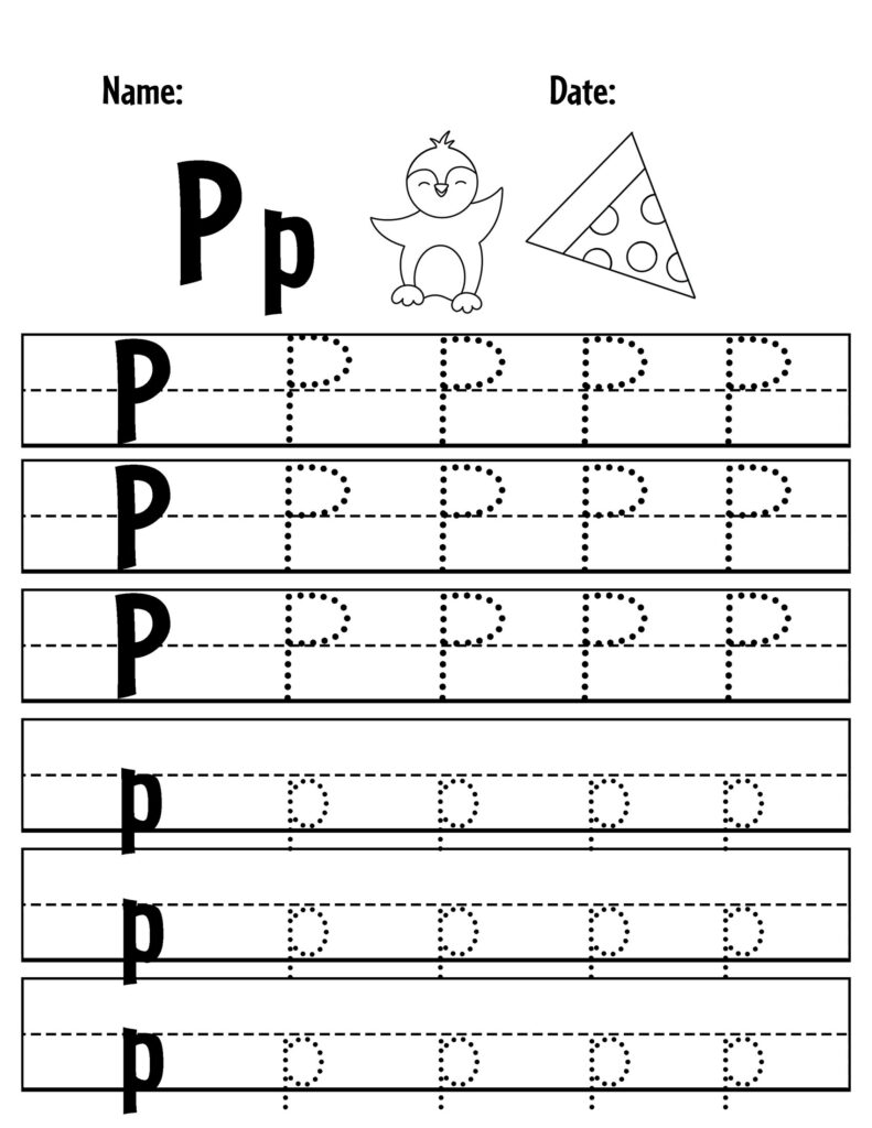 Free letter p worksheets for preschool â the hollydog blog