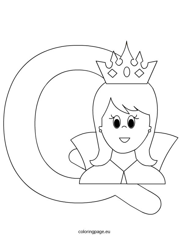 Letter q coloring page