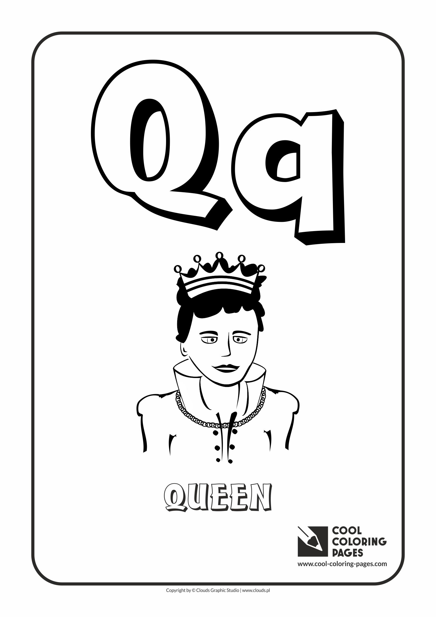 Cool coloring pages letter q