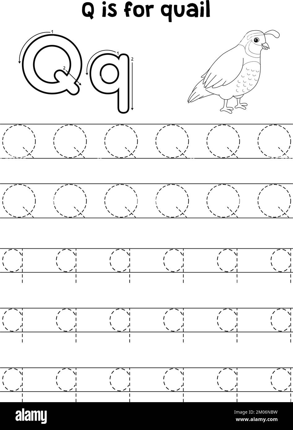 Tracing letter q hi