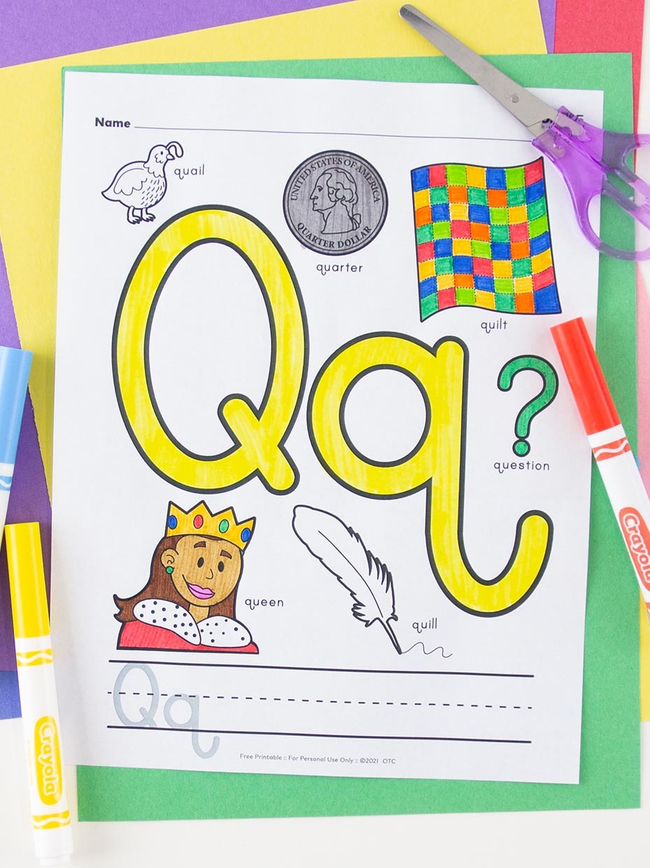 Alphabet free coloring pages