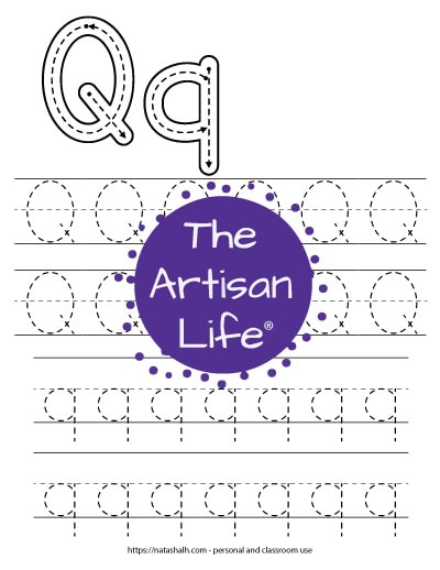 Free printable letter q tracing worksheet q is for quetzal