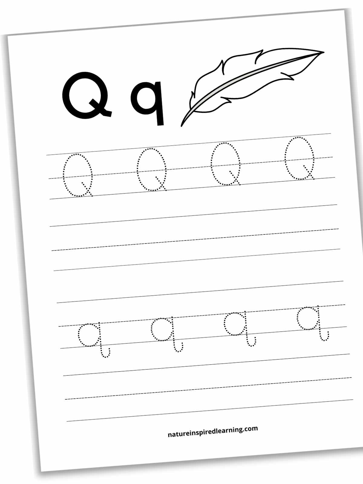 Free letter q tracing worksheets