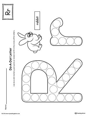 Letter r puzzle printable dot worksheets letter r crafts do a dot