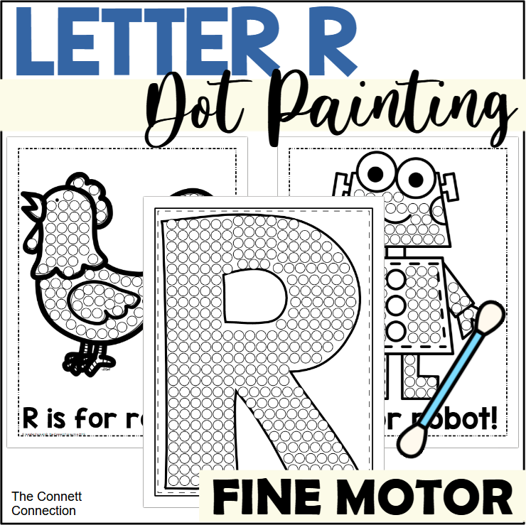 Letter r dot painting activity made by teachers