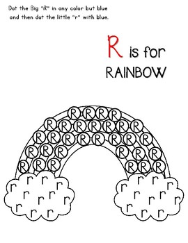 Dot marker letter r alphabet worksheets by teaching with faith and joy