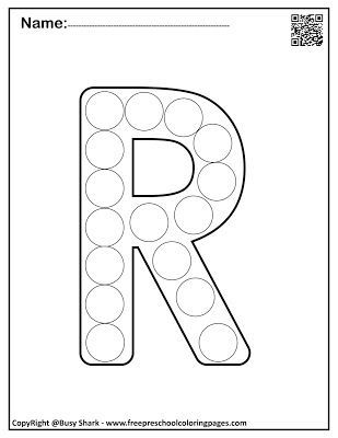 Letter r free dot markers coloring pages dot markers letter r letter r crafts