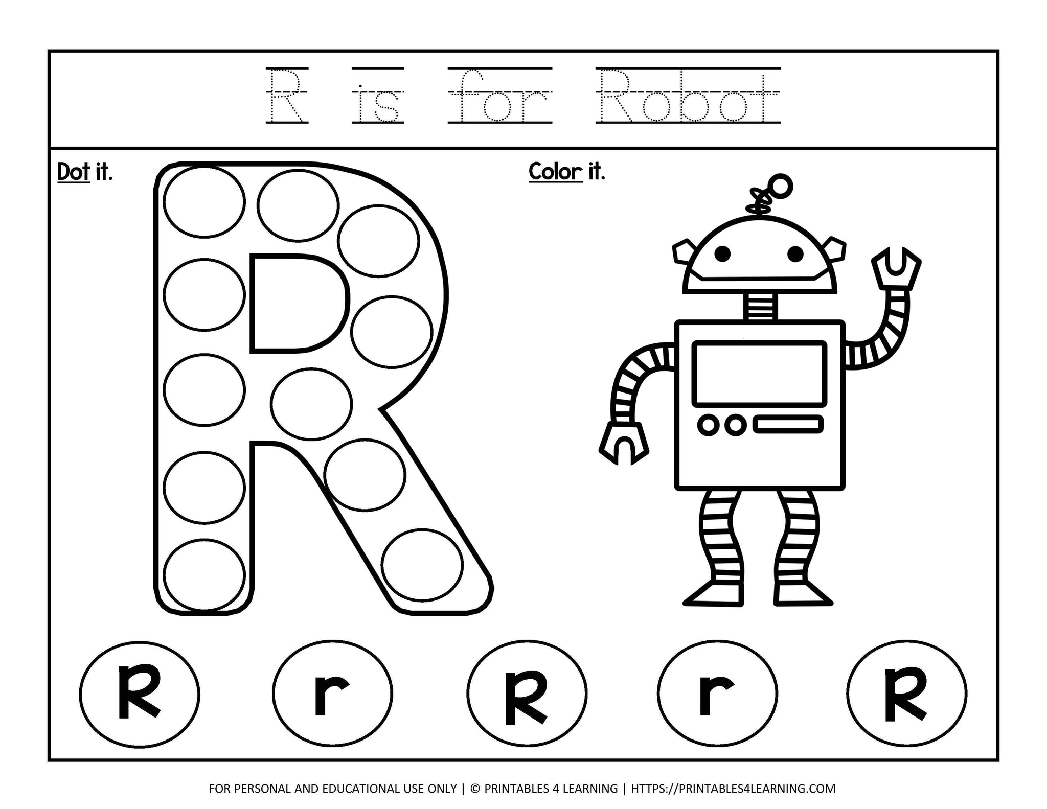 Alphabet letters a to z dot marker worksheets â printables learning