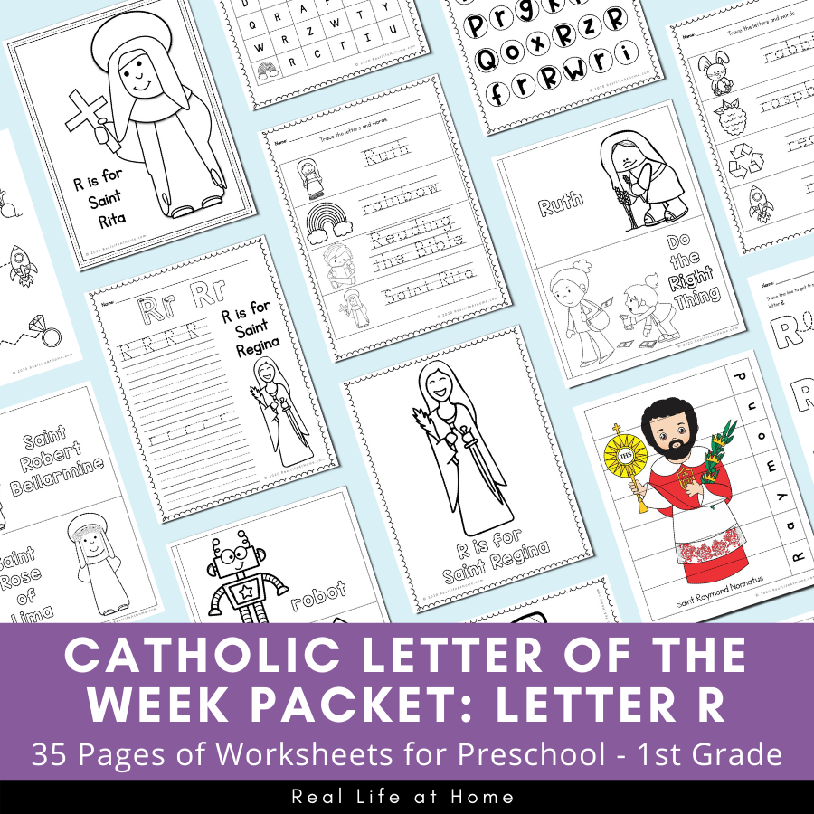 Letter r â catholic letter of the week worksheets and coloring pages