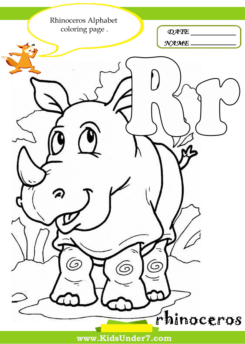 Kids under letter r worksheets and coloring pages
