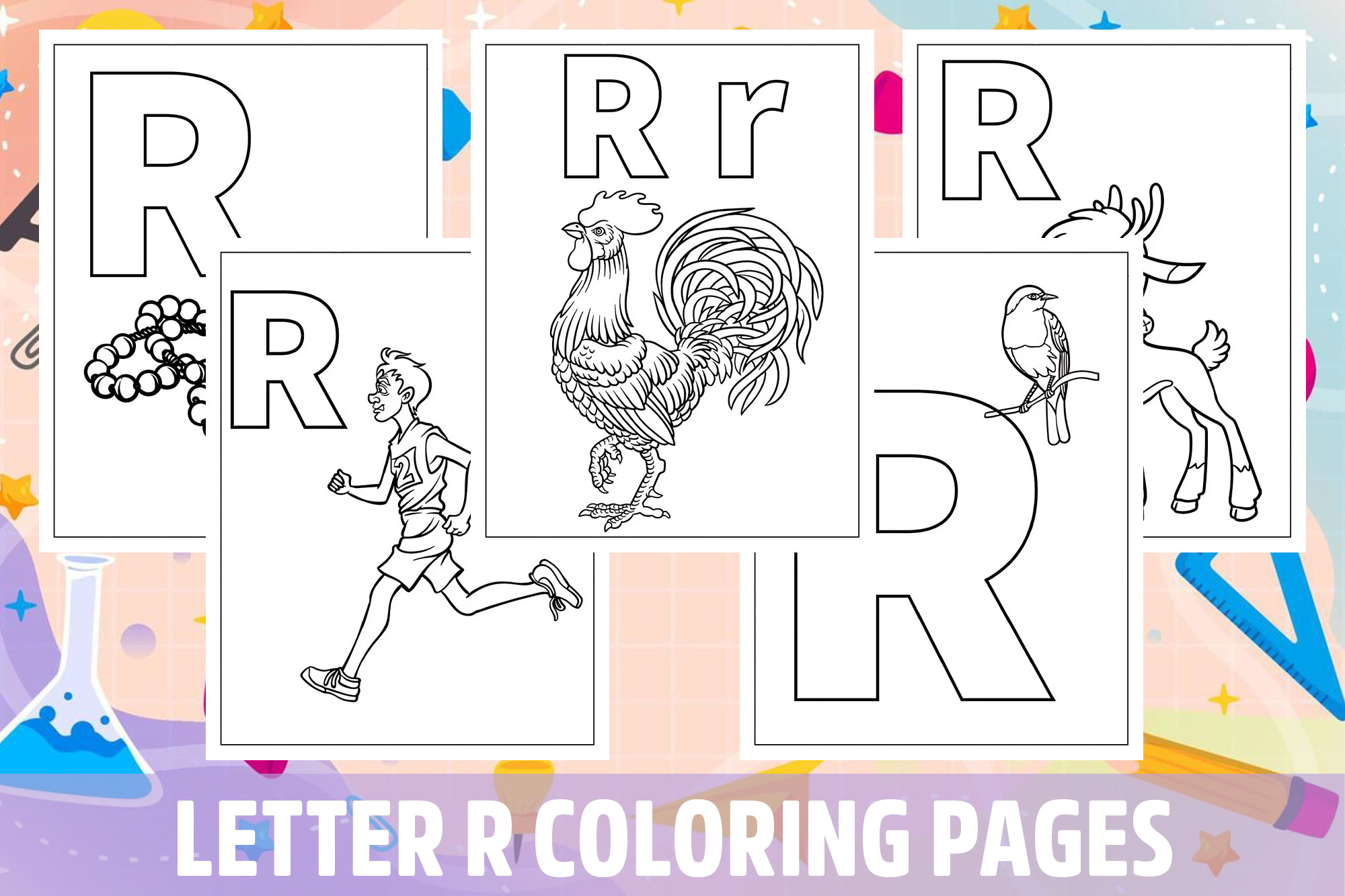 Letter r coloring pages for kids girls boys teens birthday school activity made by teachers