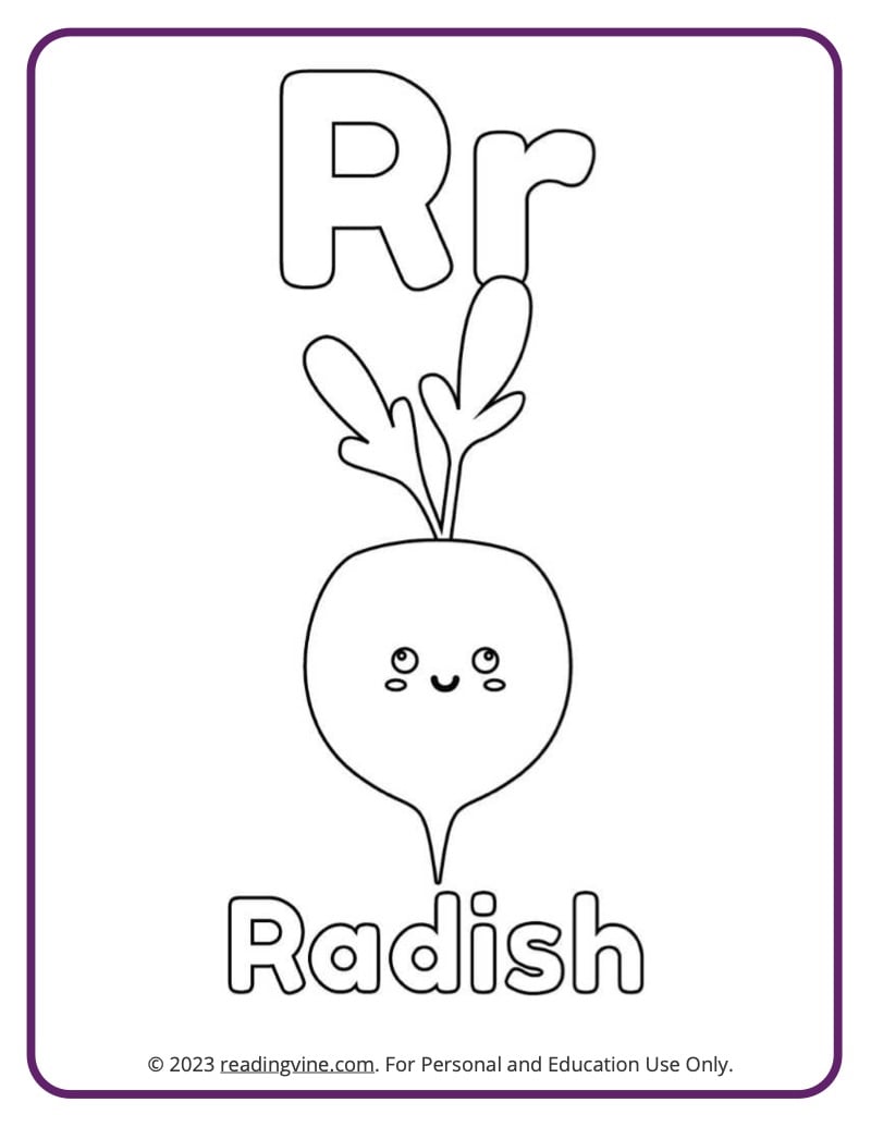 Letter r coloring pages