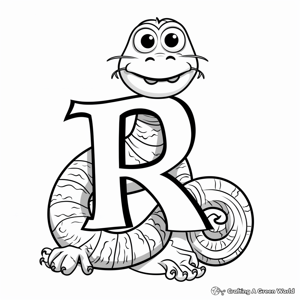 Letter r coloring pages