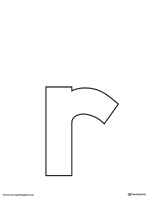 Lowercase letter r template printable
