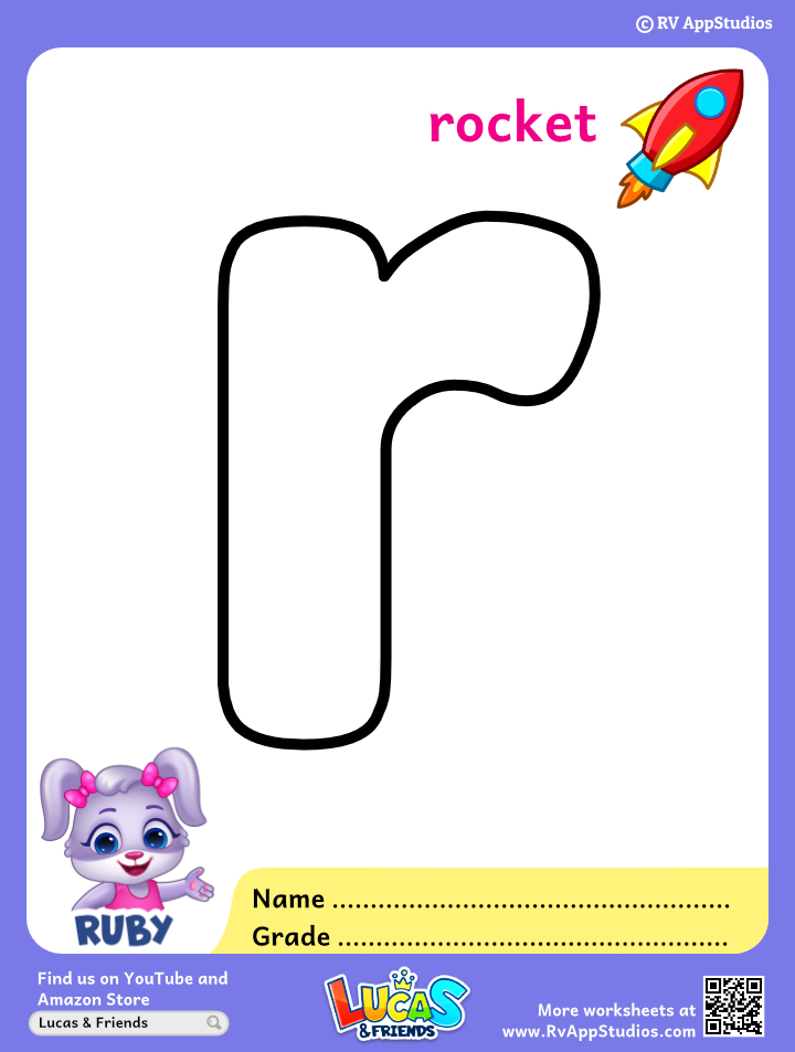 Alphabet r coloring pages