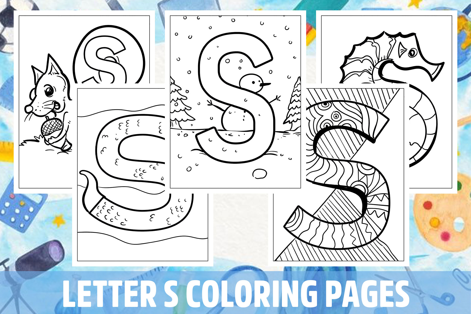 Letter s coloring pages for kids girls boys teens birthday school activity made by teachers