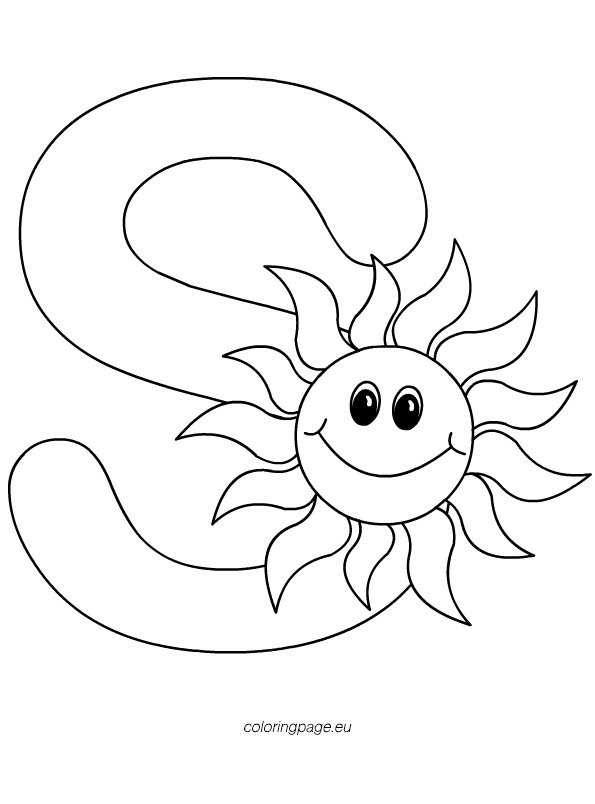 Letter s coloring page