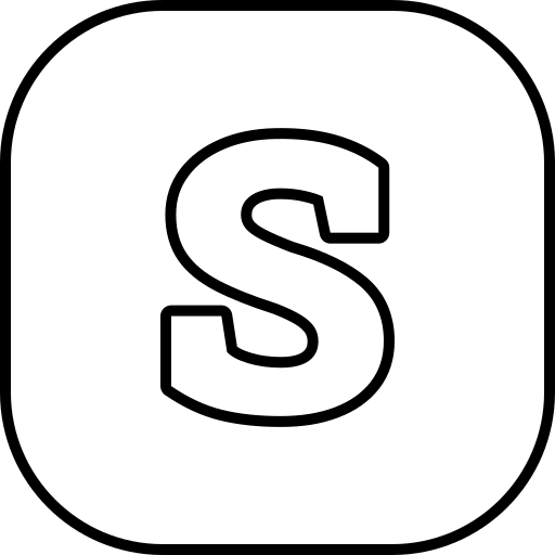 Letter s generic black outline icon