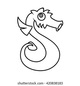 Monster alphabet coloring pages letter s stock vector royalty free