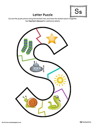 Letter s puzzle printable color