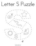 Letter s puzzle coloring page