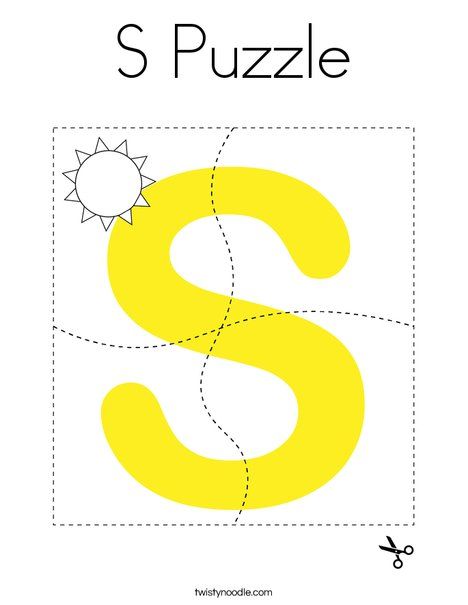 S puzzle coloring page alphabet activities preschool alphabet school kindergarten activities
