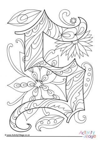 Letter s louring pages