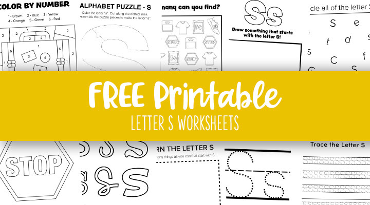 Letter s worksheets
