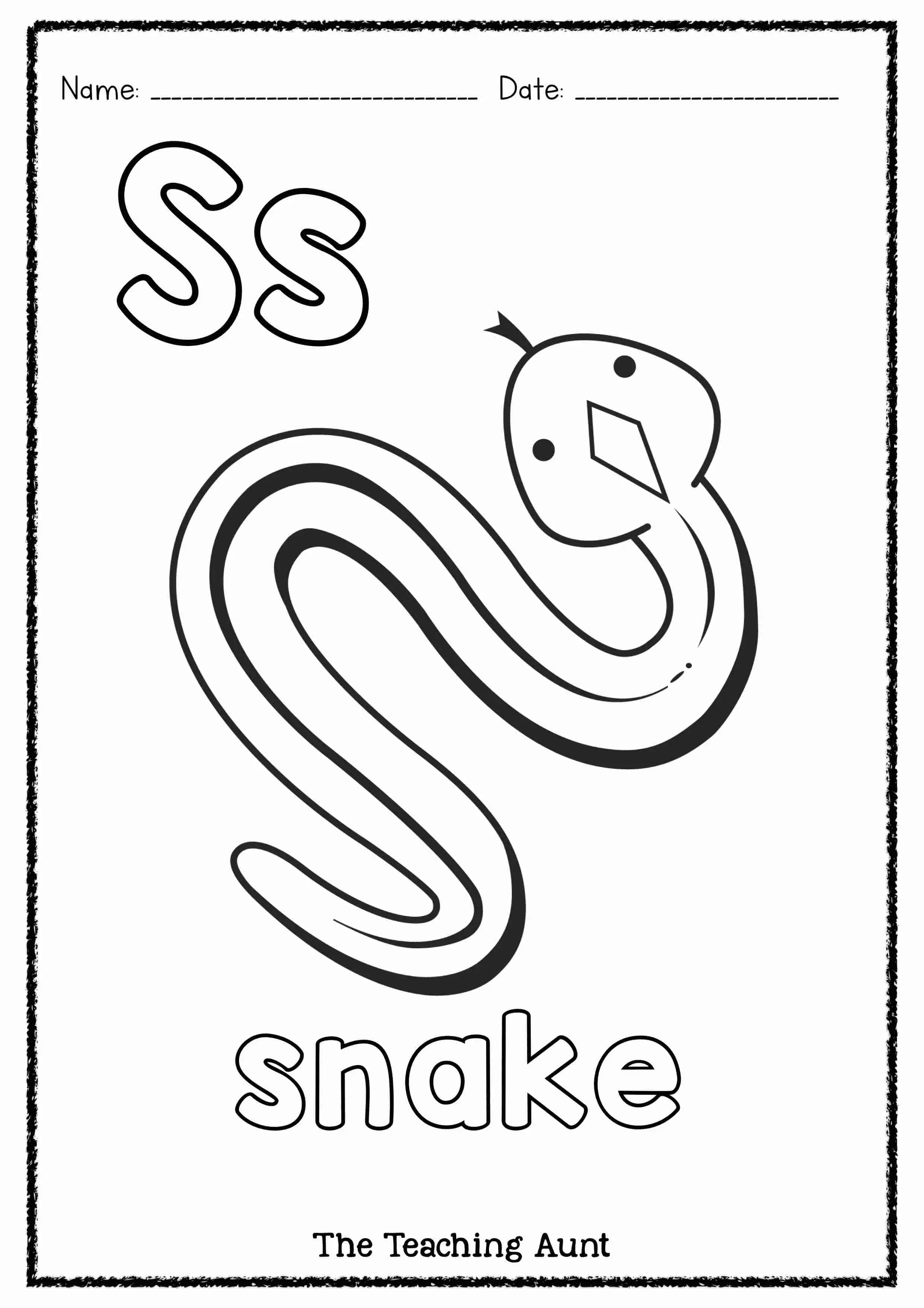 S is for snake art and craft