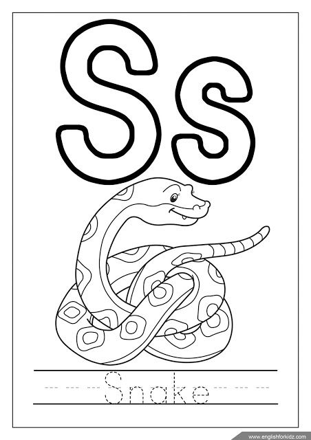 Letter s coloring snake coloring alphabet coloring page alphabet coloring pages alphabet coloring preschool coloring pages