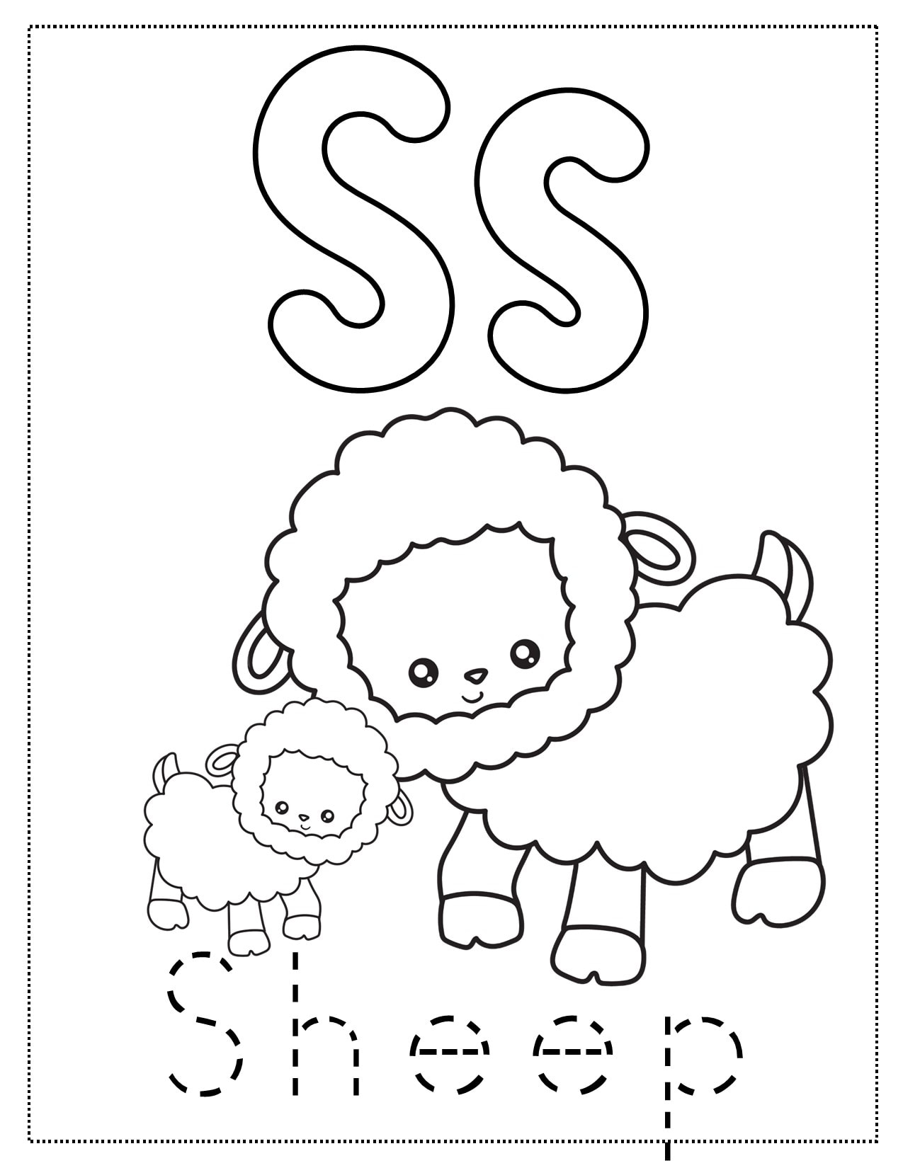 S is for snake craft coloring page