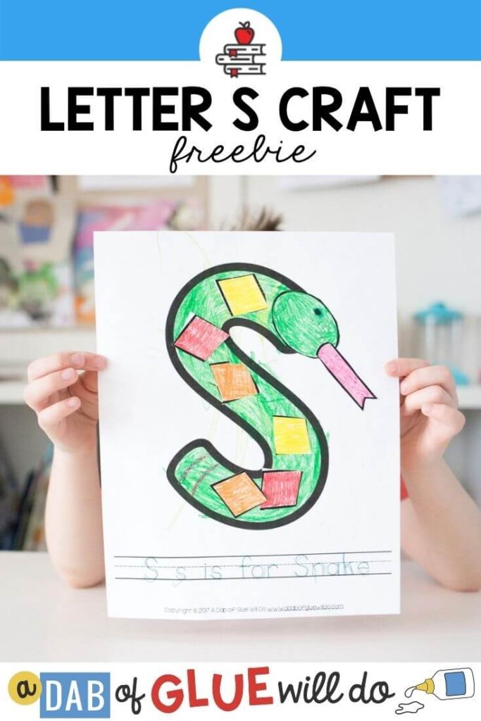 Animal alphabet s is for snake craft