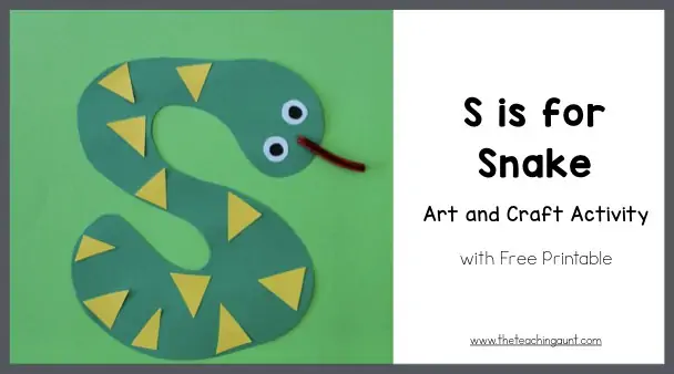 S is for snake art and craft