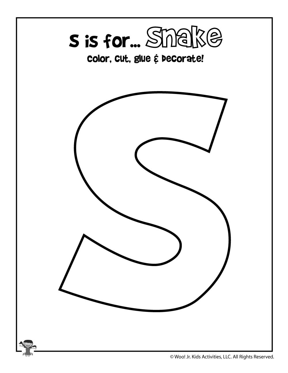 Letter s worksheets crafts woo jr kids activities childrens publishing