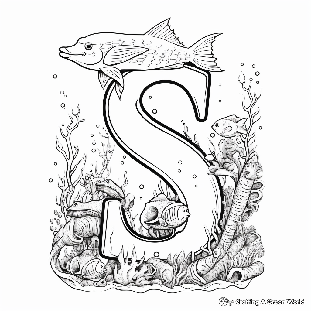 Letter s coloring pages