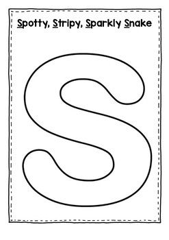 Spotty stripy sparkly snake letter s craft by kats kingdom