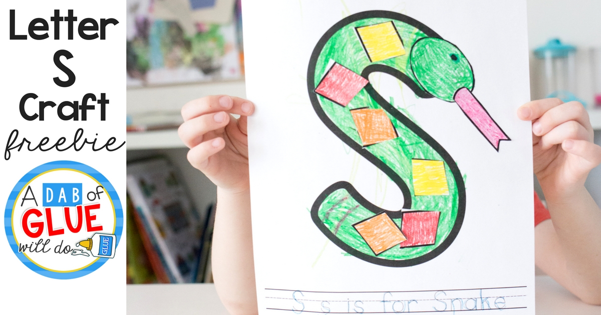 Animal alphabet s is for snake craft