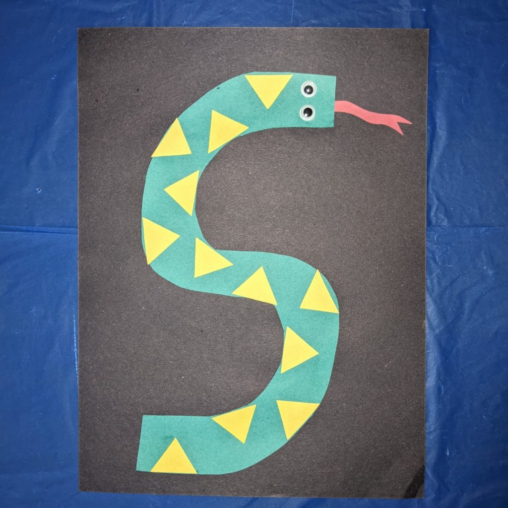 Uppercase letter s craft for preschool