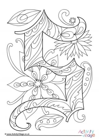 Letter s louring pages