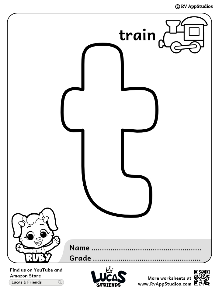 Alphabet t coloring pages