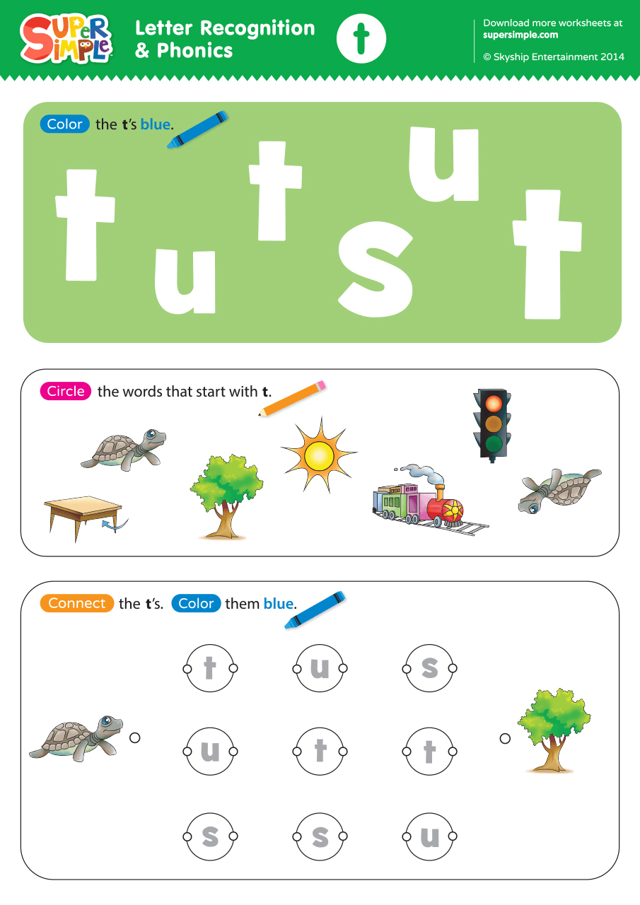Letter recognition phonics worksheet