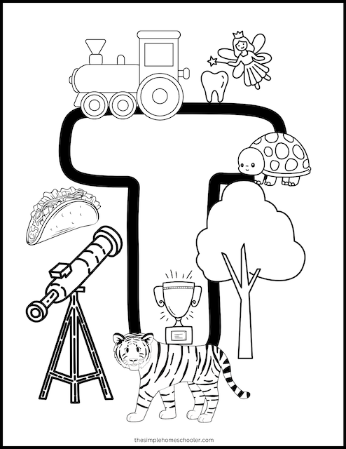 Letter t worksheets free easy print